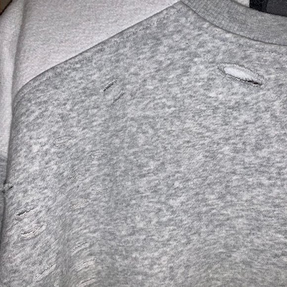 Code Mode Gray Distressed Oversized Sweatshirt L - Picture 2 of 8